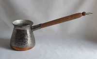Турка (джезва) классическая, металл, с деревянной ручкой