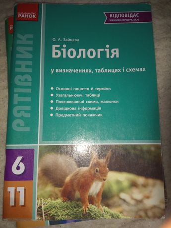 Біологія у визначеннях, таблицях і схемах 6-11клас О.А.Зайцева