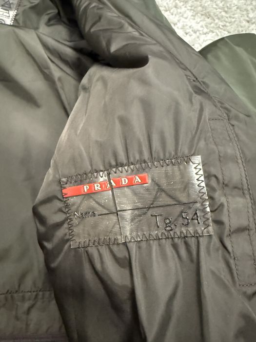 Куртка Prada Sport green nylon padding jacket