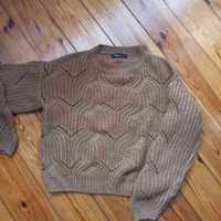 Ażurowy sweter Jean Pascale; r. S