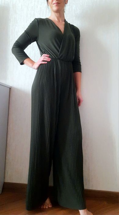 Смарагдовий комбінезон, штани пліссе