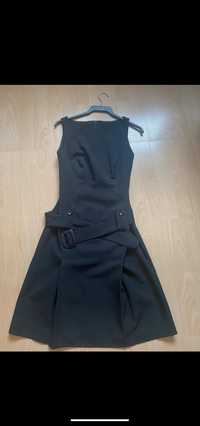 Czarna sukienka 34 36 S, klasyczna , elegancka