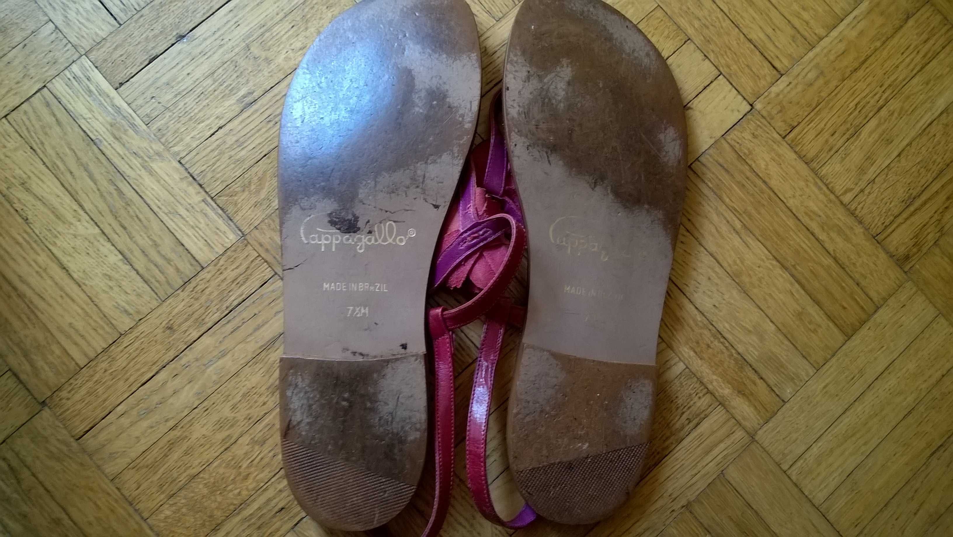 Skórzane sandałki Cappogallo, rozmiar 38