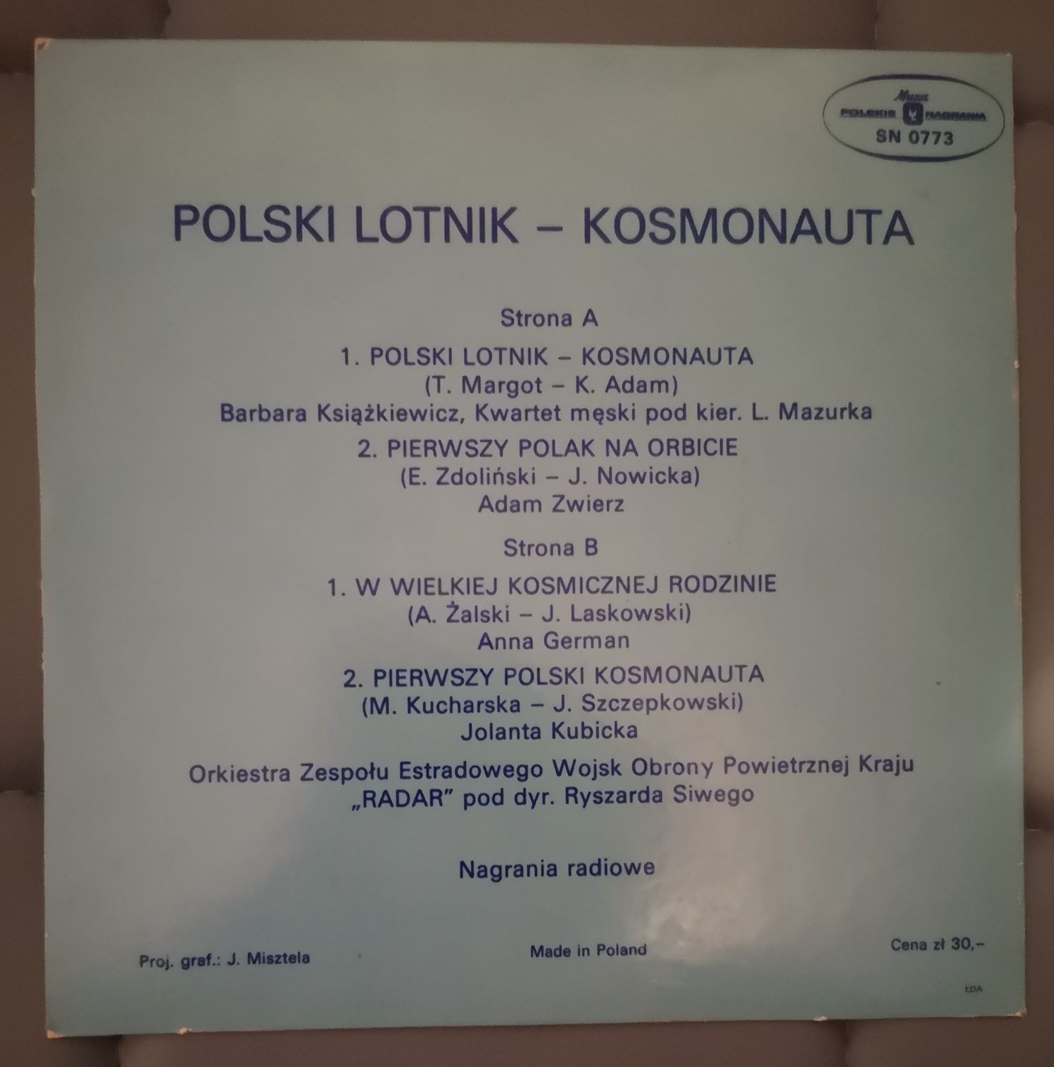 Polski Lotnik - Kosmonauta singiel 7"