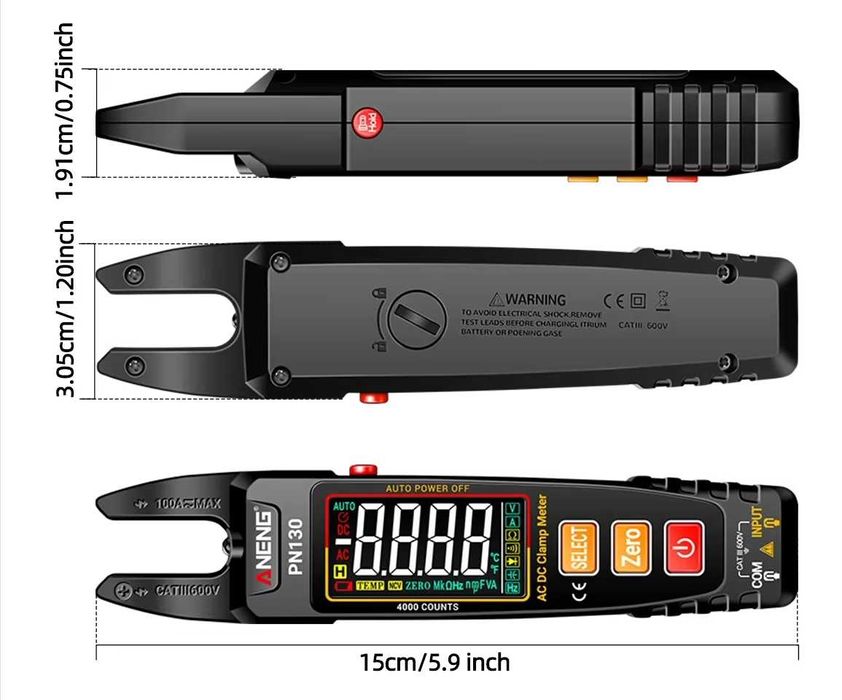 ANENG PN130 і ANENG PN130 PRO Струмовимірювальні кліщі Гарантія