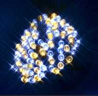 Lampki choinkowe LED 100 diod 5m Białe Ciepło Zimne 2kpl
