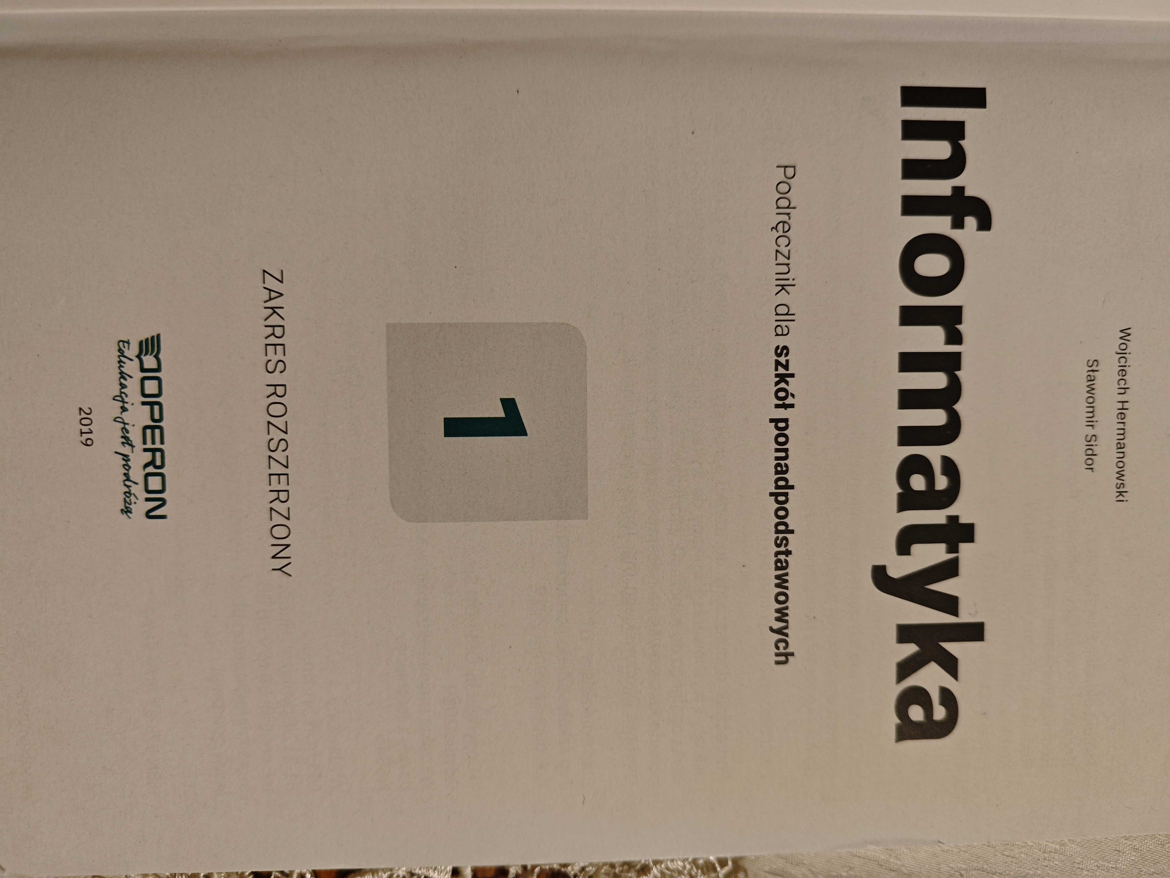 Informatyka 1 zakres rozszerzony wyd. Operon