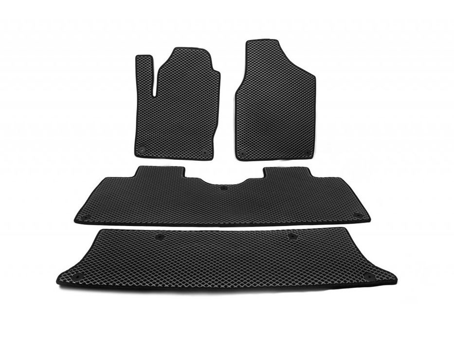 Seat Alhabmra 1996-2010 Полиуретановые коврики (3 ряда, EVA, черные)