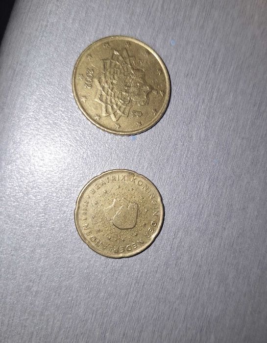 Monety 3x 50 euro cent i 1x 20 eurocent nietypowe