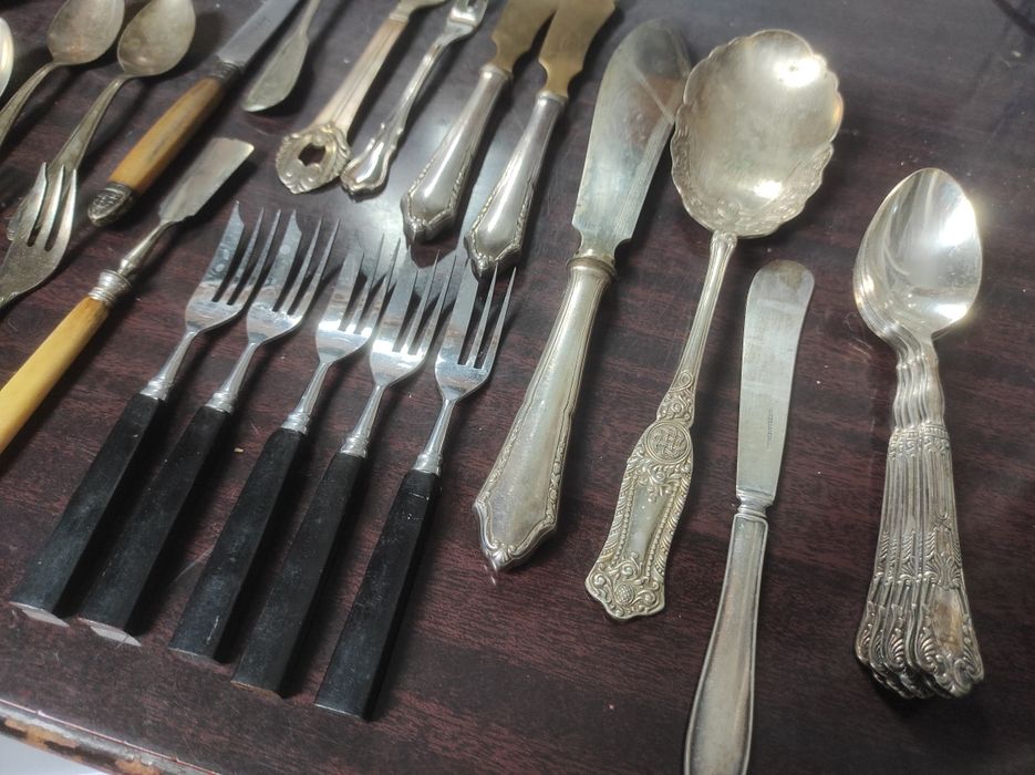 Stare sztućce platery srebrzone