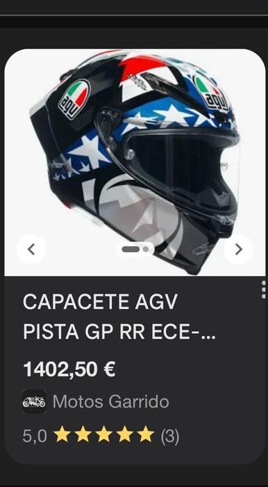 AGV PISTA GP RR edição limitada VR 46 carbono