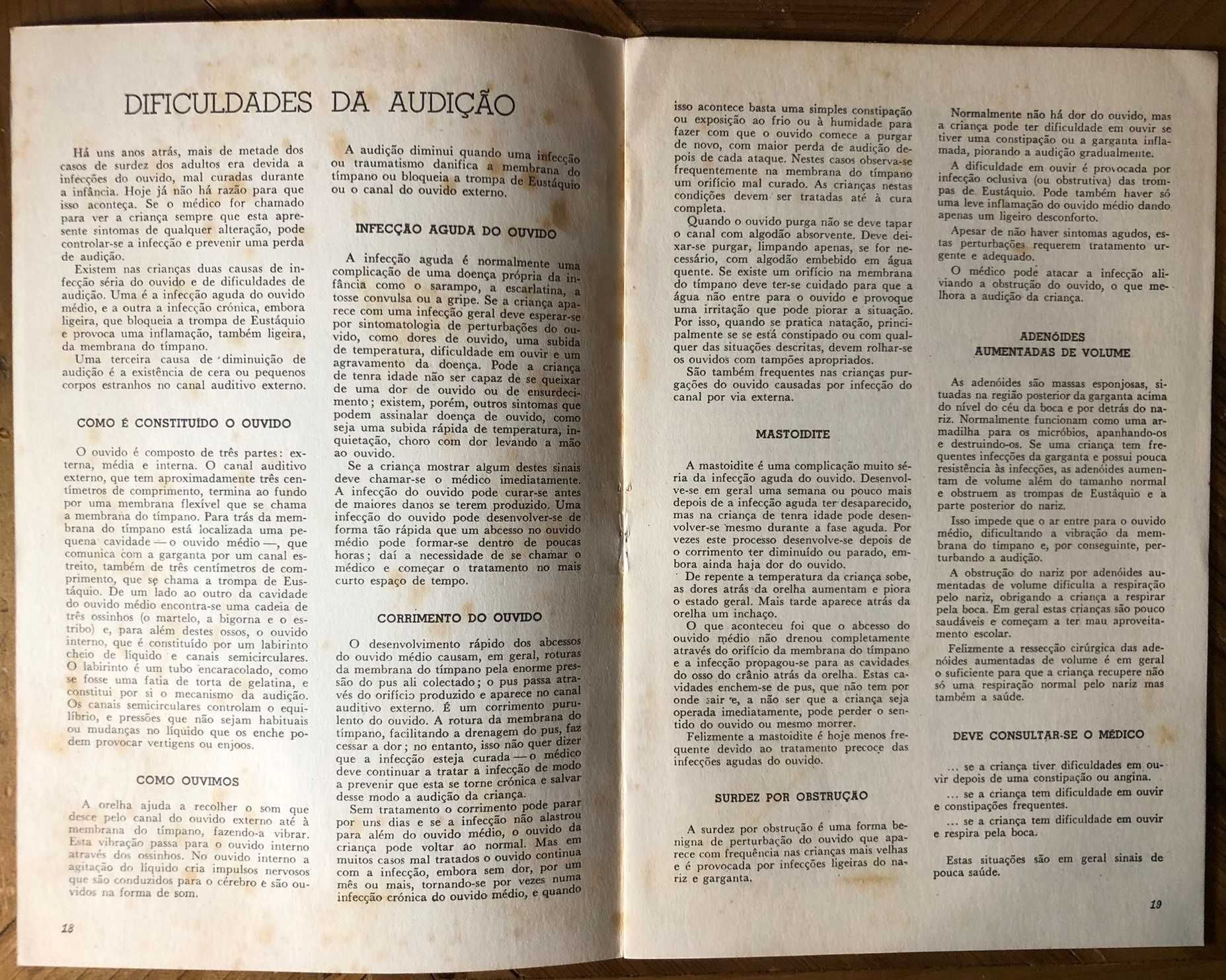 Brochura Informações Saúde Escolar p/ Professores: Anatomia do Ouvido