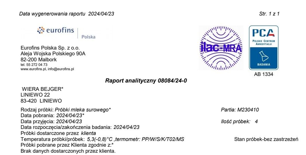 Zakwas wg org przepisu Borysa Bołotowa. 1 litr. Tylko na koziej serwat