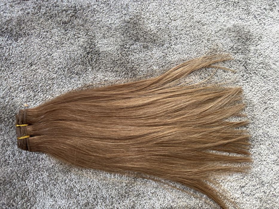 Wlisy clip in naturalne ciemny blond 7 tasm