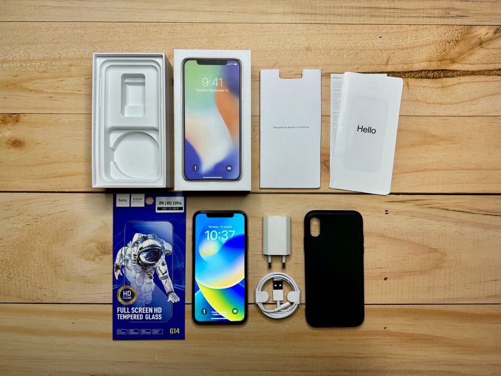 iPhone X 256gb Silver Neverlock. 100% АКБ