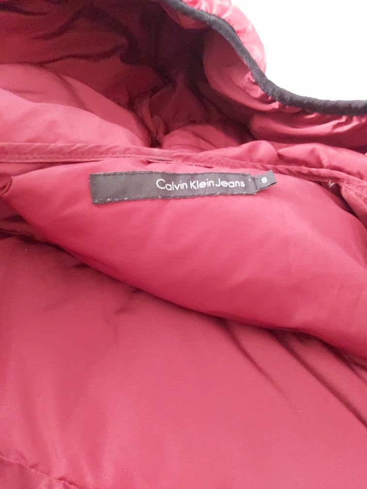 Calvin Klein bordowa kurtka wiosenna jesienna s m