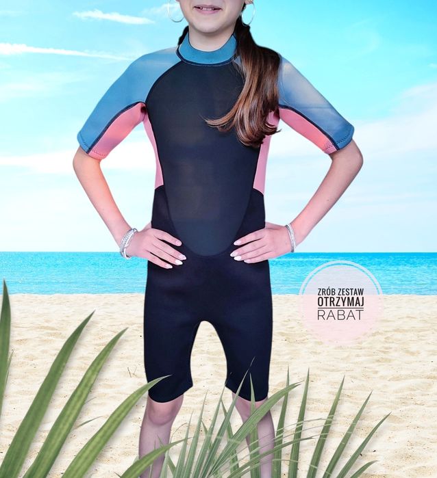 Pianka neoprenowa dziewczęca surfingowa do pływania nurkowania nad mor
