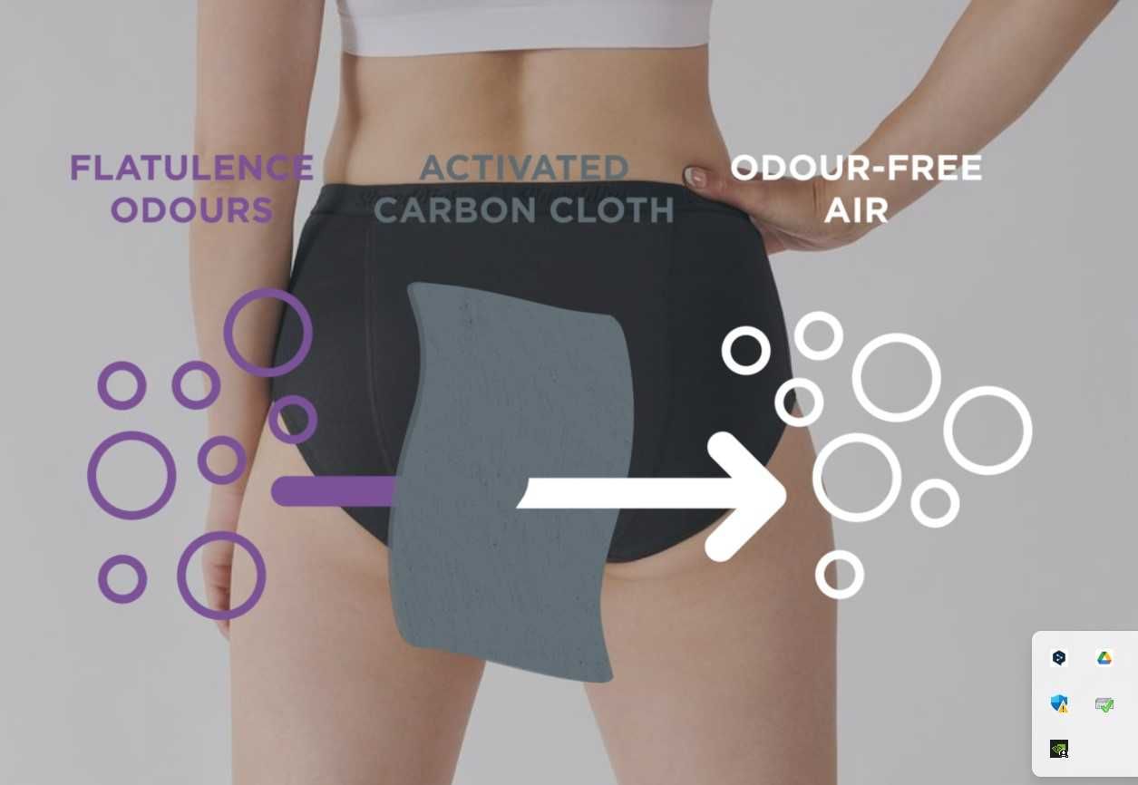 Bielizna damska - IBS, gazy - Shreddies Hi-Waist - Rozmiar S