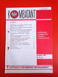 Kombatant, biuletyn, nr 12/1993, grudzień 1993