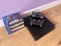 PS4 SLIM 1TB 2 pady + gry