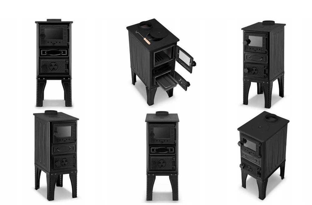 Piec Wolnostojący Jak Kominek Koza Żeliwny z Szybką Fajerką SIGMA