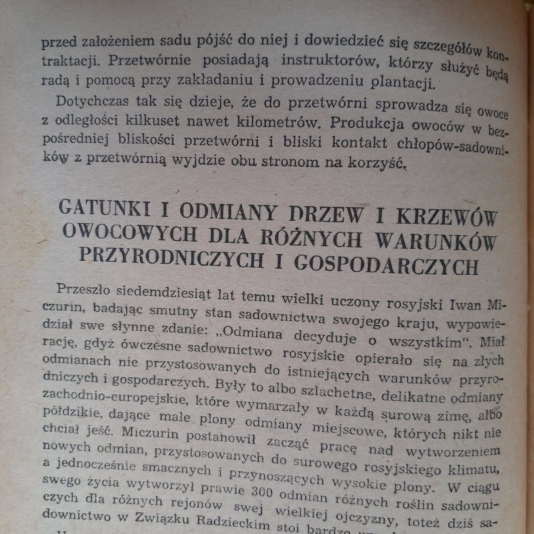 Stary Poradnik Ogrodniczy 1955 stare odmiany drzew