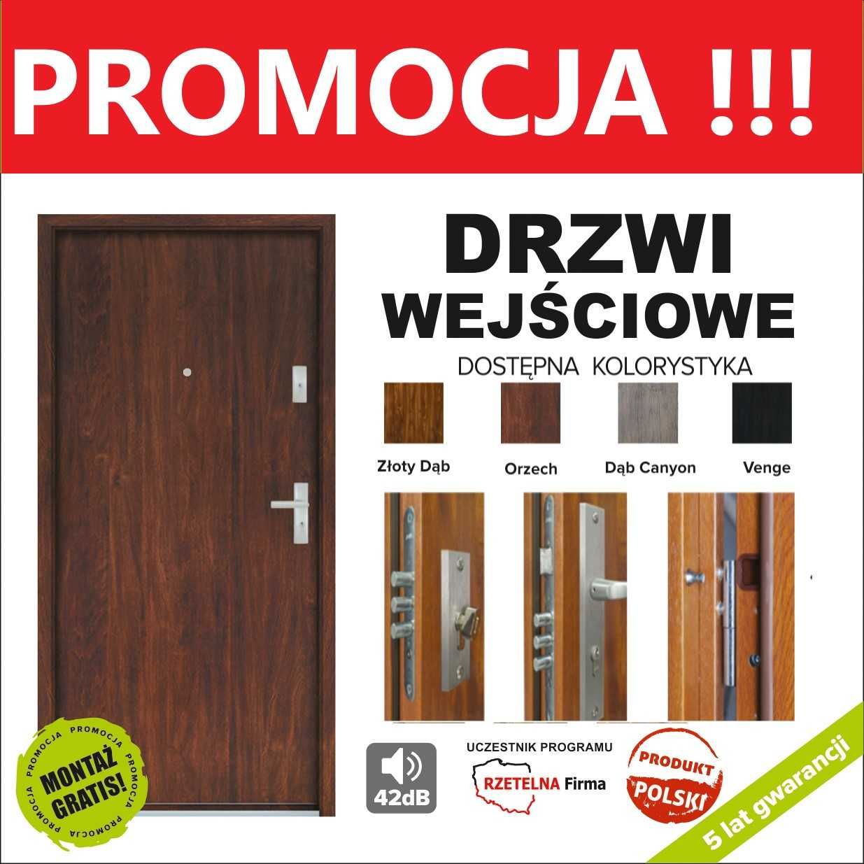 Drzwi zewnętrzne wejściowe do mieszkań do domów z montażem