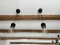 Lampa szklana 2 szt zwis loft