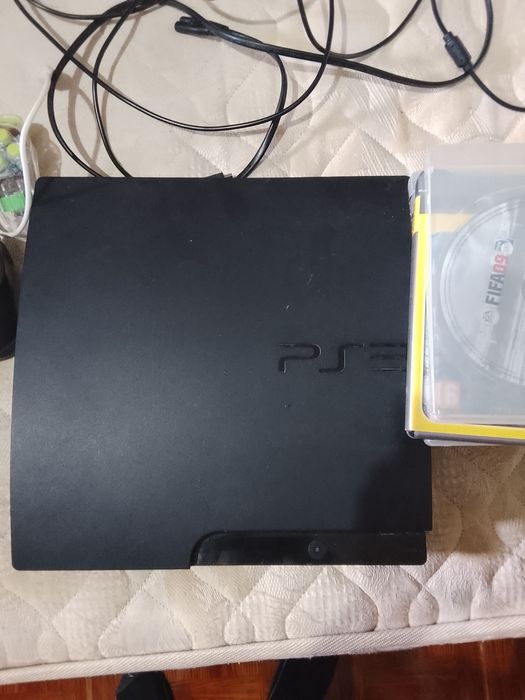 Ps3 com acessórios e jogos