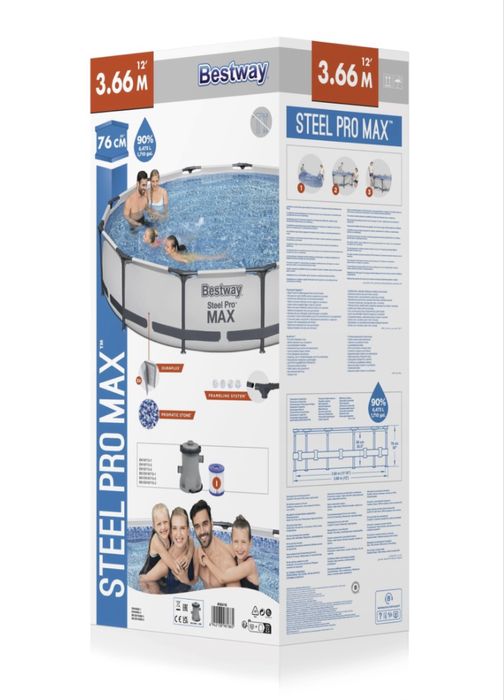 Piscina de superficie Bestway Steel Pro c/bomba incluida.