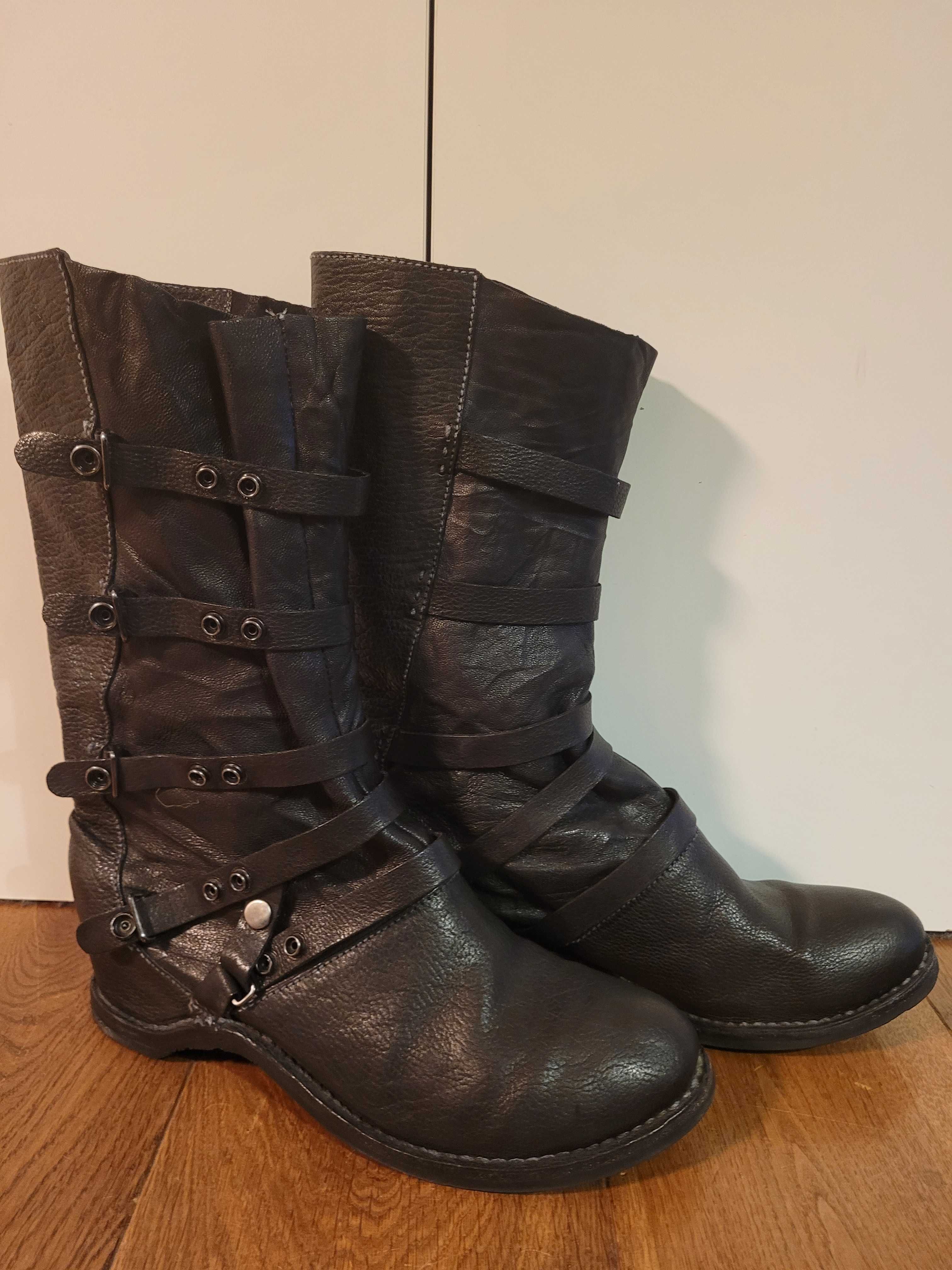 Włoskie buty w stylu motocyklowym Pawelk's r. 41.