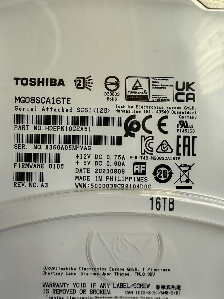 Dysk twardy TOSHIBA 16TB