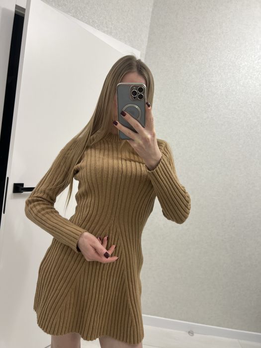 Сукня hm тепла коричнева плаття