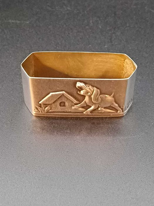 Argola de Guardanapo de Bebé Antiga em Prata