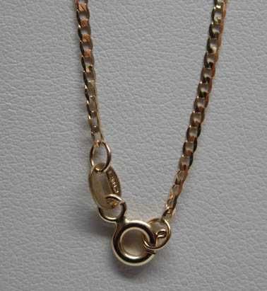 Złoty łańcuszek pancerka 50 cm. 1,5 mm.