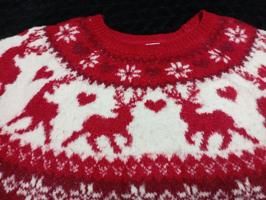 Oddam za 5 zł sweterek świąteczny boże narodzenie rozmiar 104
