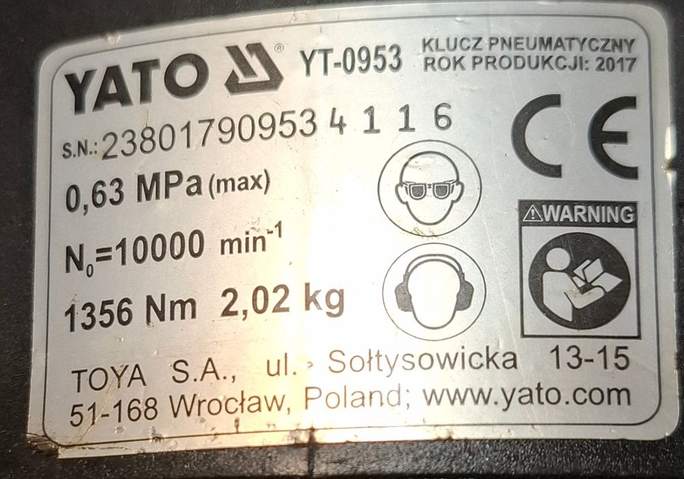 Yato klucz udarowy YT-0953