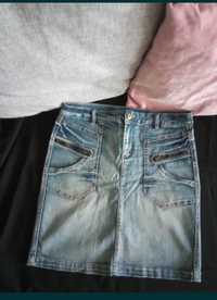 Spódnica jeans KappAhl z rozporkiem