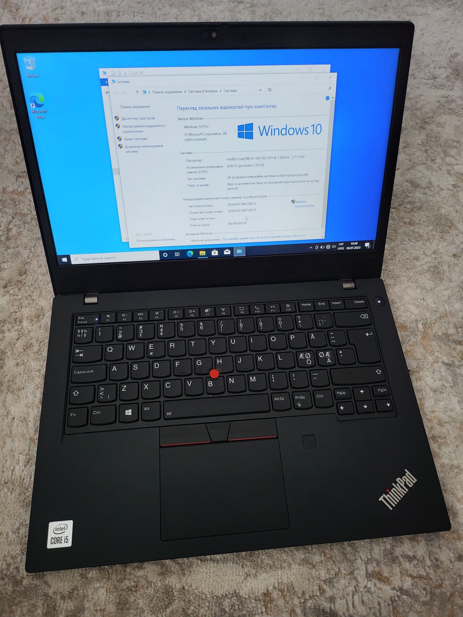 Lenovo thinkpad L14 gen1 core i5 10210u  14inch Fullhd