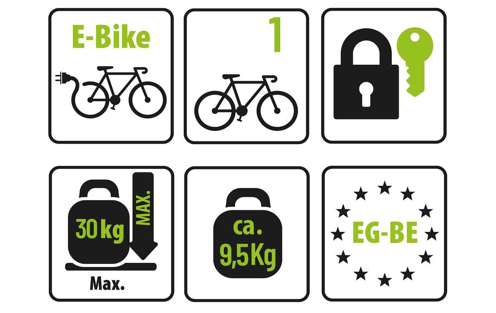 Składany bagażnik platforma na 1 rower EUFAB CROW 1 na hak uchył