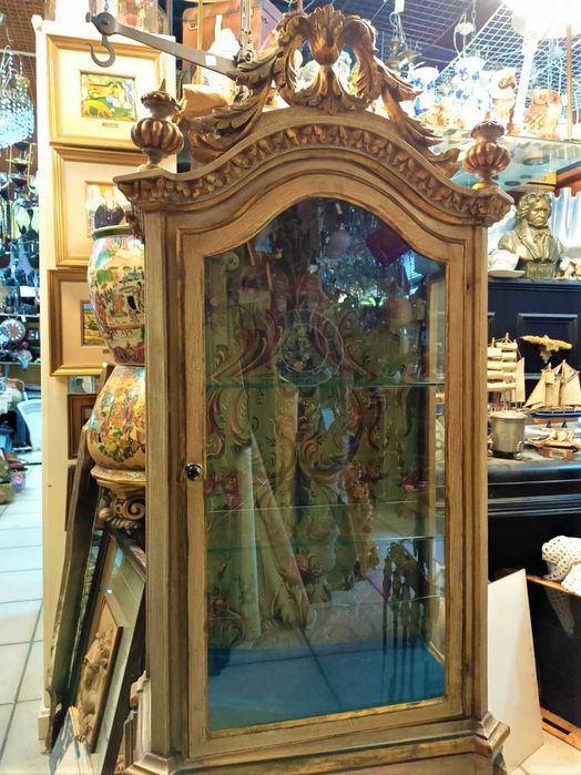 Oratório Madeira Policromada Com Base