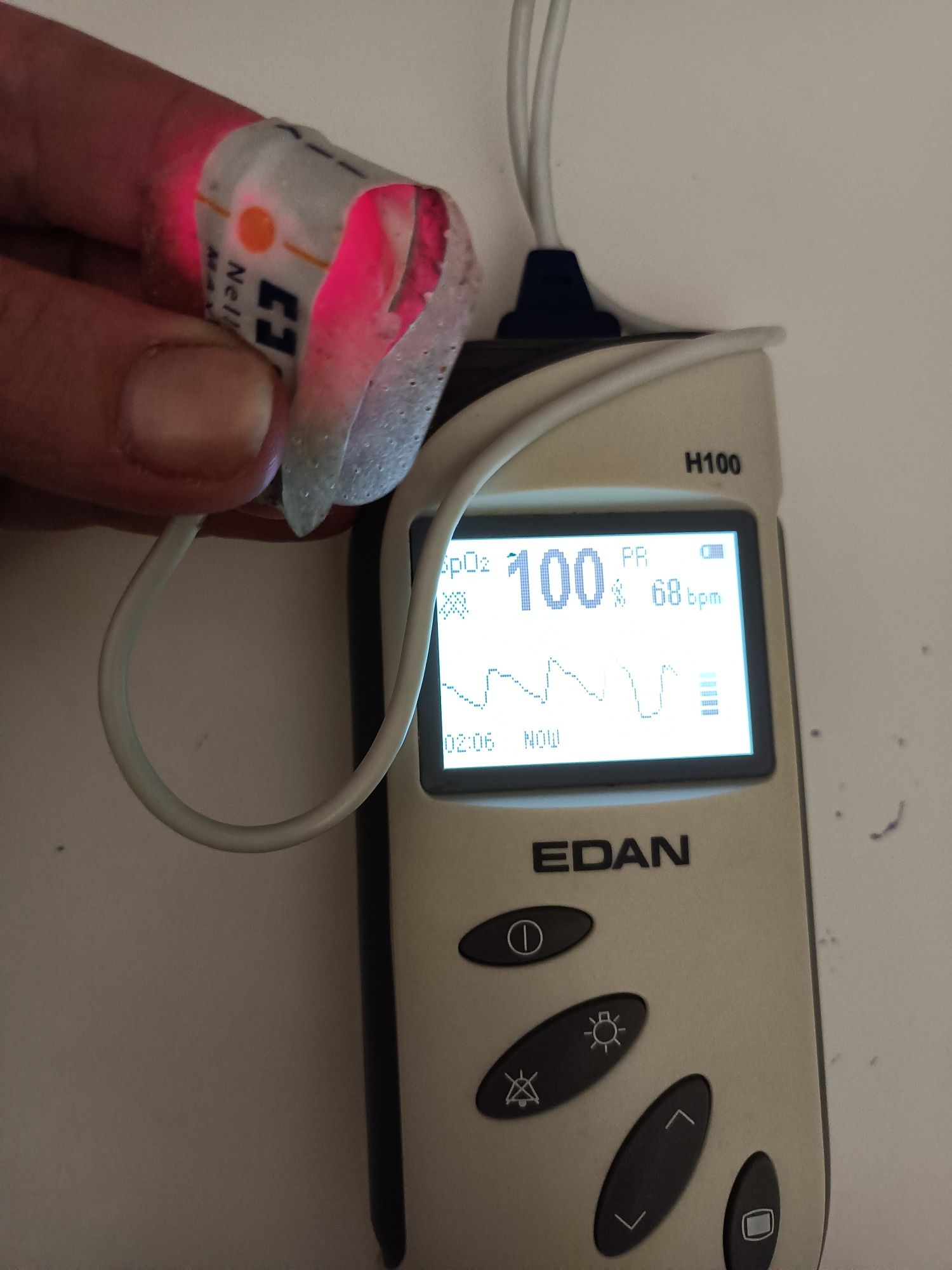 Medyczny pulsoksymetr edan h100 sensor dla niemowląt + klips dorosłych