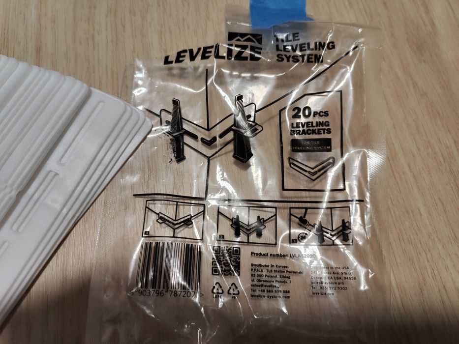 System poziomowania płytek narożnik 20 szt