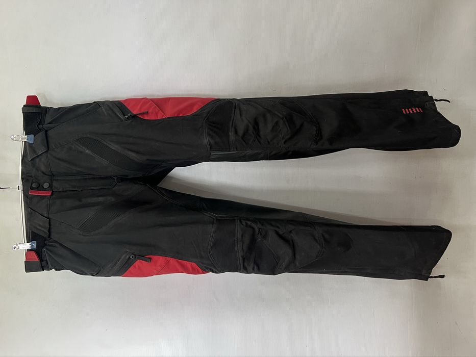 Spodnie cross enduro FOX PANTHER czarne czerwone rozmiar 34