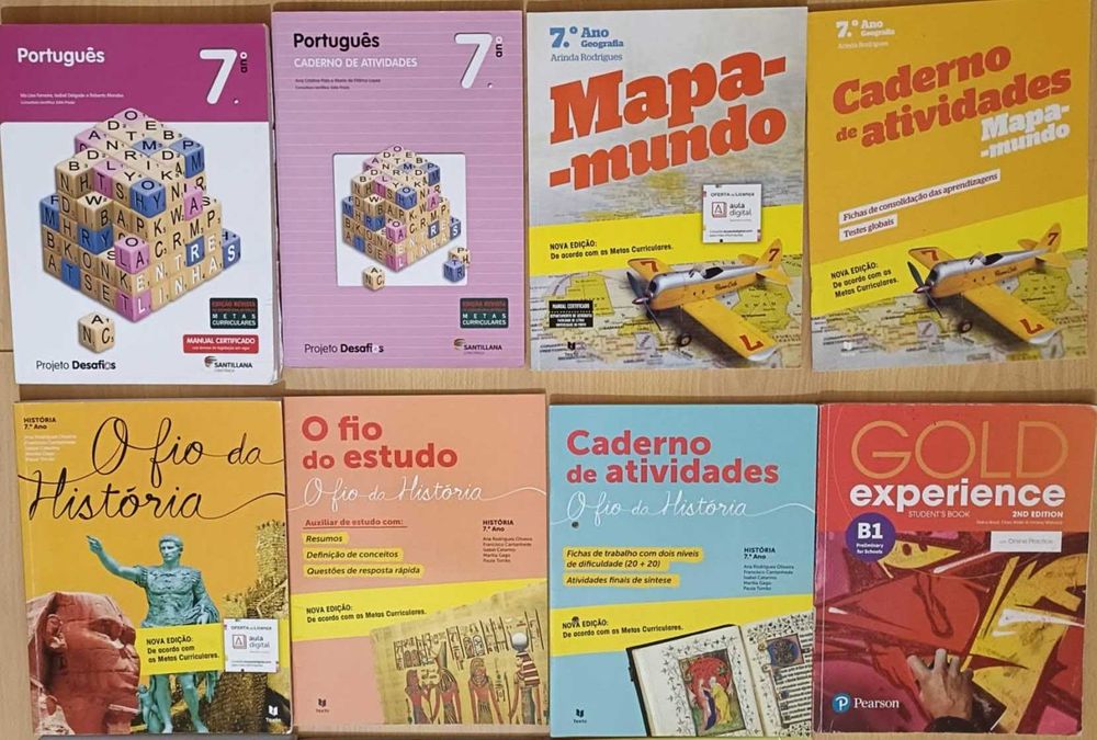 Livros manuais Escolares 6º 7º 8º anos e e Inglês