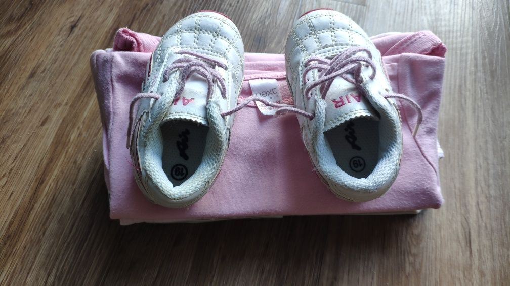 5 body, kaftanik, butki - różowe dla dziewczynki