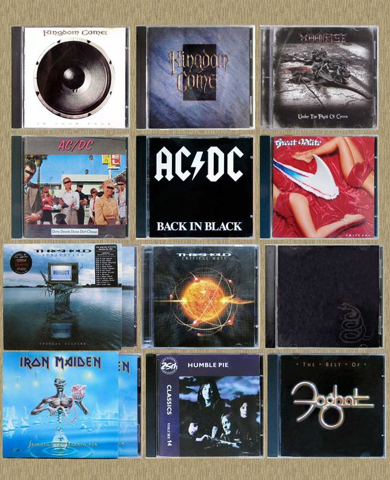 CD Kingdom Come, AC/DC, Threshold, Metallica, Humble Pie  и др