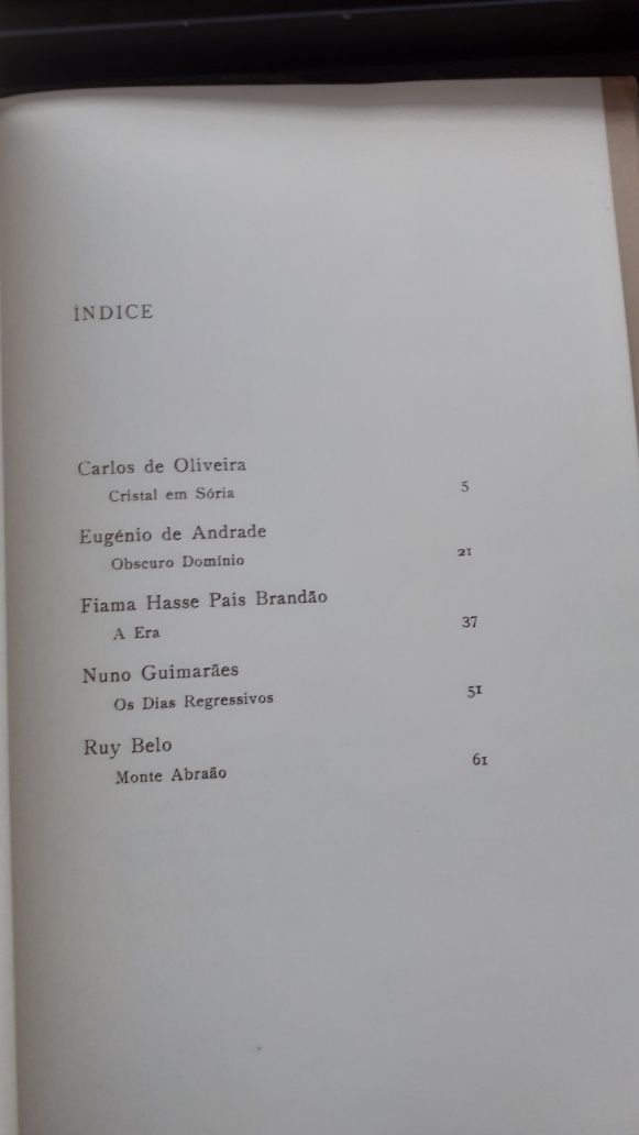 Poesia Outubro livro raro Casimiro Brito Eugénio Andrade Ruy Belo