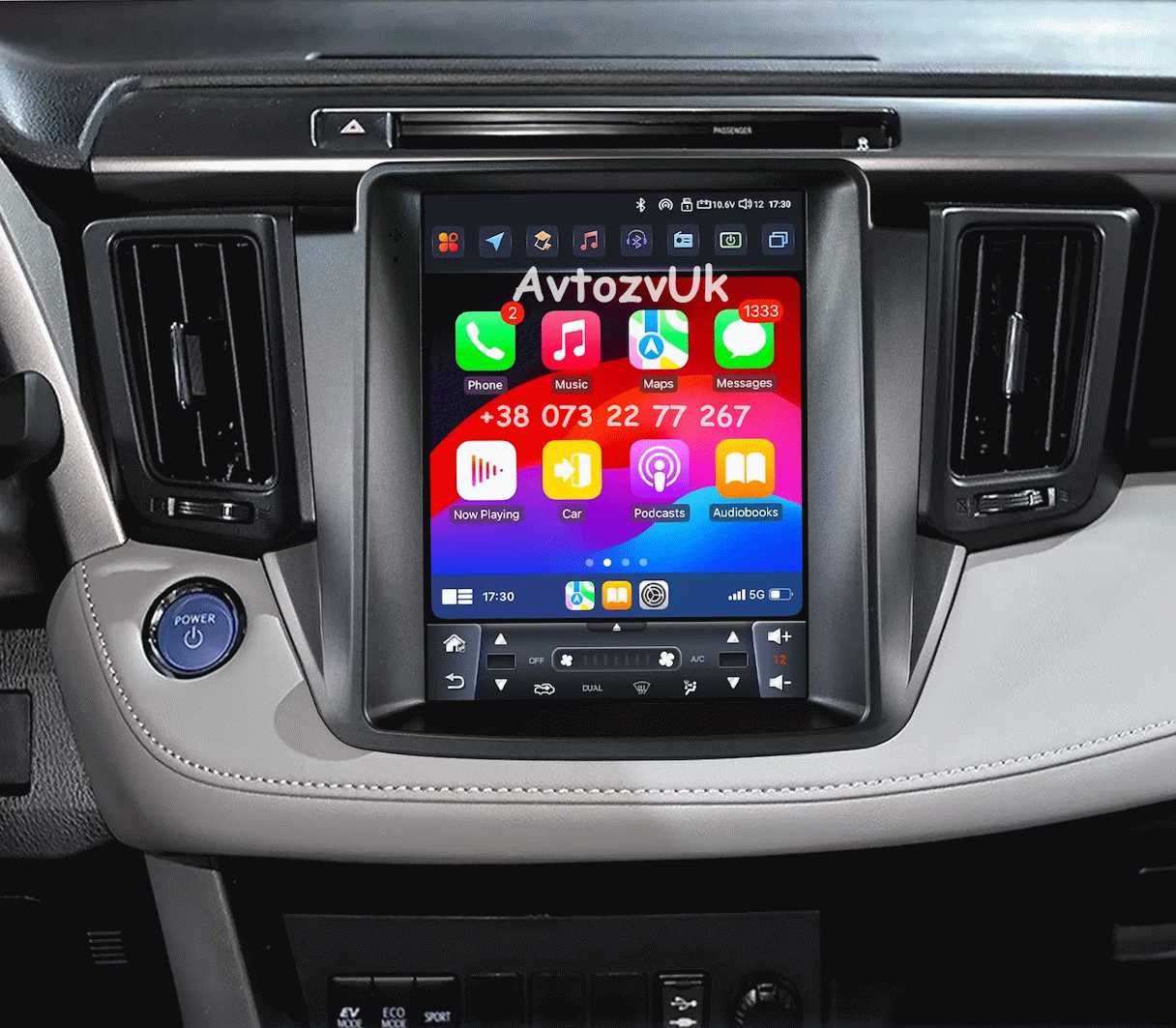 Магнитола RAV4 Toyota RAV 4 Tesla Рав 4 Дисплей GPS CarPlay Android 14