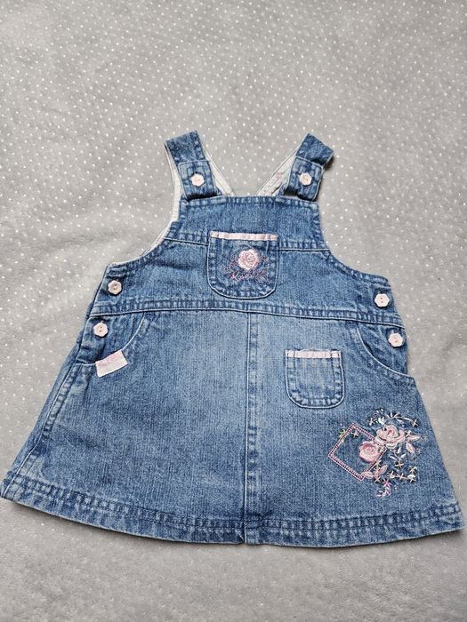 Sukienka na szelkach jeansowa rozmiar 62